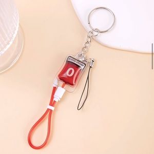{NEW} Plasma Blood Bag Nurse Keychain Mobile Phone Pendant
